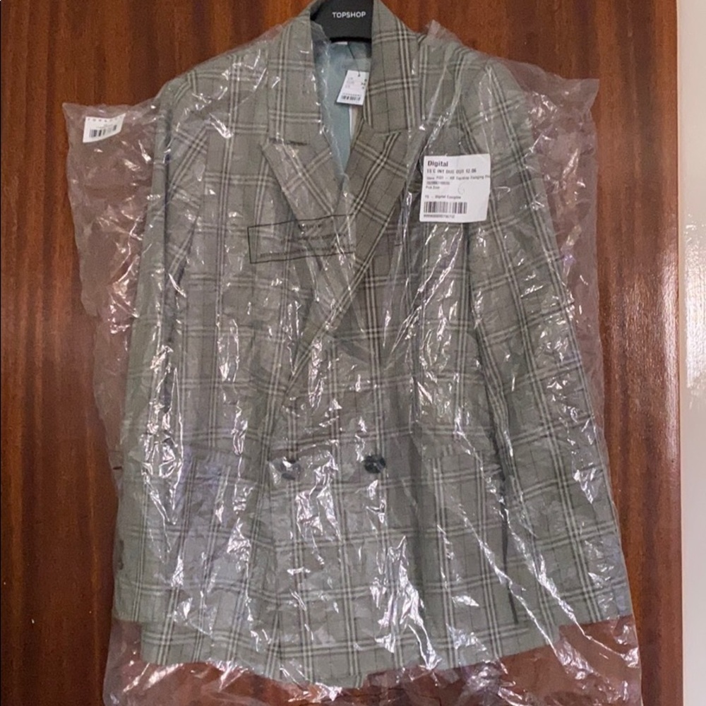 Double breasted blazer, Grey Mint (UK8) - Picture 2 of 3